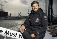 Conferência de imprensa com Boris Herrmann antes da corrida solo da Transat CIC