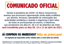 VelaShow é adiado para abril de 2021