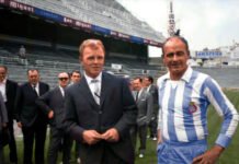 Di Stéfano no Espanyol: foi em Barcelona onde a Flecha Loira deu seus últimos chutes