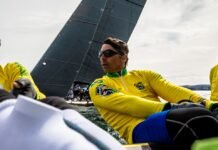 Exclusiva – Velejador André Bochecha do SSL Team Brazil fala da expectativa na final SSL Gold Cup, no Lago Neuchâtel, na Suíça.
