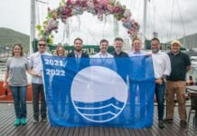 Marina Itajaí realiza cerimônia de hasteamento da Bandeira Azul