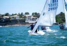 Atleta Odile Ginaid compete Brasileiro de Snipe grávida de 31 semanas