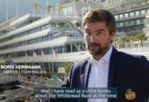 The Ocean Race -Boris Herrmann olha de frente para seu novo lançamento de barco IMOCA 60