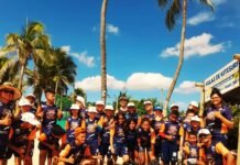 Triatletas mirins de Caucaia fazem limpeza da praia