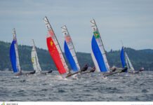 Brasileiros entram no segundo dia do Mundial de 49erFX, 49er e Nacra