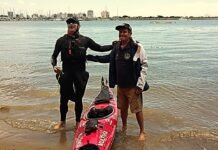 Expedição do “Oiapoque ao Chuí” – Canoísta Adelson Carneiro Rodrigues está em Itajai