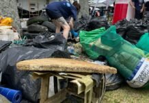 Projeto Limpeza dos Mares retira 2,8 toneladas de resíduos do Rio Biguaçu