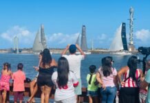 Marco Zero de Recife (PE) foi palco da largada da Globe 40