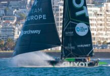 The Ocean Race Leg 2 arrivals to Cape Town. GUYOT environnement – Team Europe takes fifth place on Leg 2.