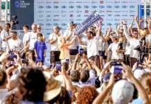 É a primeira vez em 50 anos que uma equipe de bandeira americana vence a The Ocean Race.