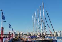 Barcos da Clipper Round the World Yacht Race chegam no Yacht Club Punta del Este. MJ