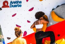 Parede de escalada é presente de Natal da montanhista Aretha Duarte para Campinas