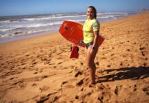 Neymara Carvalho busca vaga nas quartas de final no Circuito Mundial de Bodyboarding, em Portugal