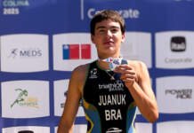 Representante de Santa Catarina, Alejandro Juanuk, conquista o vice-campeonato no Campeonato Sul-Americano de Triathlon Foto: Divulgação