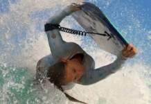 Claudia Ferrari, primeira campeã do Circuito Mundial, disputa o ArcelorMittal Wahine Bodyboarding Pro, em Serra