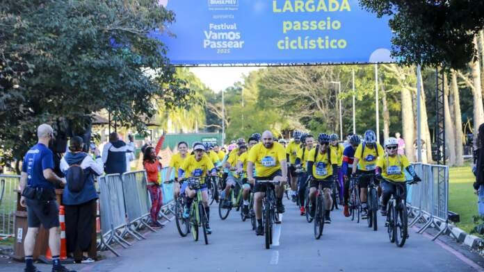 largada passeio ciclistico