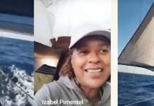 Izabel Pimentel em alto-mar! Aos 60 anos, a velejadora brasileira está realizando sua 14ª travessia oceânica solo a bordo do veleiro Don