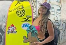 Luna Hardman fica em segundo lugar na etapa final do Circuito Brasileiro de Bodyboarding, em Búzios (RJ)