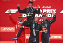 Formula 1 – Kimi Antonelli venceu o Grande Prêmio do Canadá domingo, enquanto George Russell abandonou a prova 2026 in Montreal, Quebec. (Photo by Peter Fox/Getty