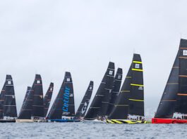 Barcos brasileiros Crioula e Caballo Loco na Rolex TP52 World Championship 2026 na Sardenha © Nico Martinez / 52 SUPER SERIES