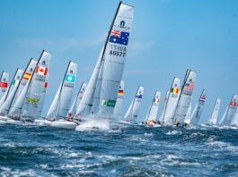 Disputa da classe 49erFX continua equilibrada após mais um dia de regatas
