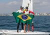 Tal pai Roberto Scheidt- tal o filho| Erik Scheidt é vice-campeão mundial da classe ILCA 6 e Brasil faz dobradinha em Vilamoura Erik (left) celebrates with Francisco Dal Ri (ILCA)